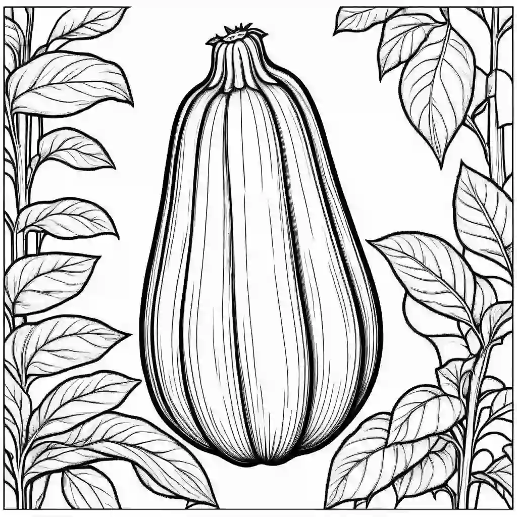 Zucchini coloring pages